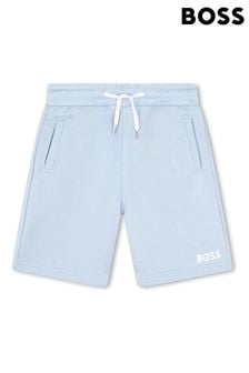 Azul - Pantalones cortos de punto con logo de BOSS (Q78859) | 91 € - 105 €