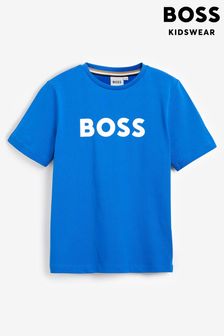 BOSS Dark Blue Short Sleeved Logo T-Shirt (Q78862) | SGD 100 - SGD 126