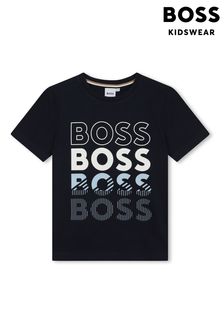 BOSS Dark Black Short Sleeved Logo T-Shirt (Q78864) | 83 € - 98 €