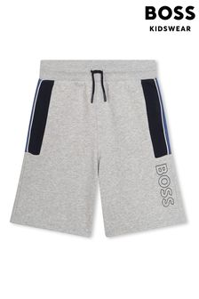 BOSS Grey Logo Jersey Colourblock Shorts (Q78865) | €82 - €94