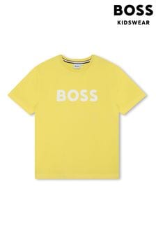 BOSS Yellow Short Sleeved Logo T-Shirt (Q78868) | €54 - €68