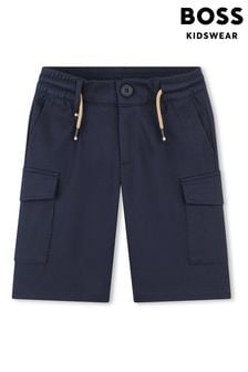Синий - Boss шорты с карманами-карго в стиле милитари (Q78875) | €85 - €98