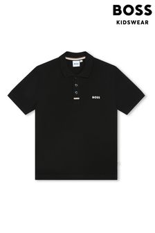 Черный - Рубашка поло с короткими рукавами и логотипом Boss (Q78888) | €91 - €106