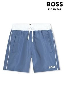 Albastru deschis - Pantaloni scurți de baie cu logo Boss (Q78904) | 322 LEI - 382 LEI