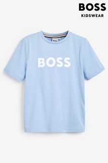 BOSS Blue Short Sleeved Logo T-Shirt (Q78907) | €55 - €69