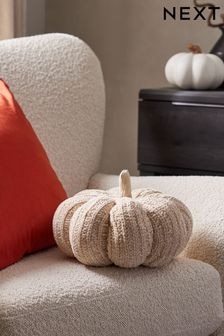 Natural Autumn Pumpkin Chenille Cushion (Q79080) | $29