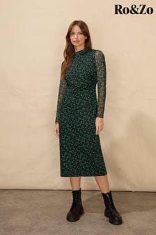 Ro&Zo Green Ditsy Print Mesh Dress (Q79090) | 136 €