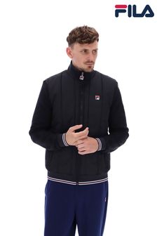 Fila Black Calum Puffer Front Backbody Jacket With Fleece Sleeve (Q79102) | €120