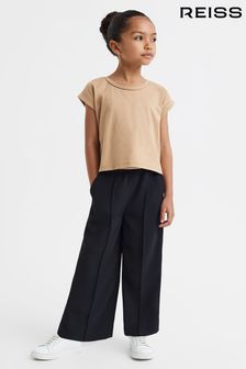 Reiss Navy Ayana Junior Elasticated Wide Leg Trousers (Q79106) | AED288