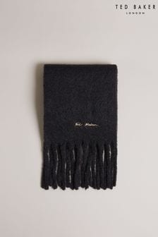 Negru - Ted Baker Skinny Woven Scarf (Q79203) | 239 LEI