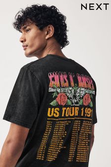 Guns N' Roses - Reguläre Passform - T-Shirt aus Baumwolle mit Band-Aufdruck (Q79293) | 31 €