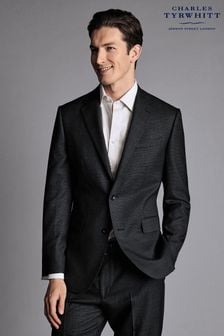 Charles Tyrwhitt Grey Slim Fit Micro Check Suit: Jacket (Q79315) | kr2,856