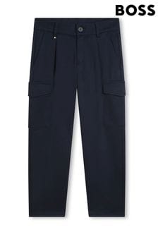 Синий - Boss брюки в стиле милитари с карманами-карго (Q79319) | €140 - €170