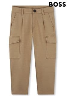 Коричневый - Boss брюки в стиле милитари с карманами-карго (Q79326) | €140 - €170