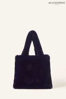 Accessorize Blue Faux Fur Shopper Bag (Q79391) | €21.50