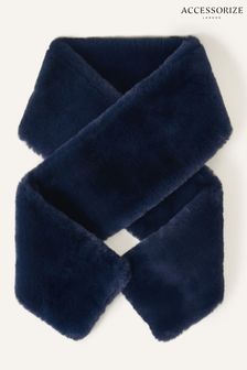 Accessorize Blue Faux Fur Stole (Q79394) | HK$360
