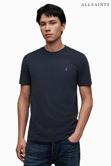 Blau - Allsaints Brace Kurzärmeliges Shirt mit Rundhalsausschnitt (Q79518) | 55 €