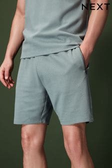 Sage Green - Brick Textured Shorts (Q79524) | kr390