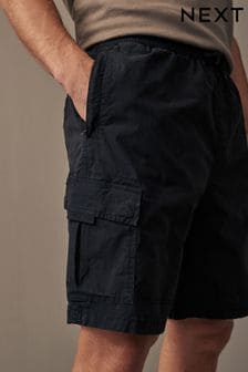 שחור - מכנסי דגמ"ח קצרים עם שרוך הידוק במותן (Q79539) | ‏96 ‏₪