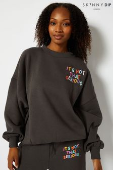 Skinnydip "It's Not That Serious" Oversize-Sweatshirt, Schwarz (Q79552) | 55 €