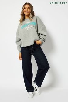 Skinnydip Grey Disney Thumper Varsity Sweatshirt (Q79563) | kr640