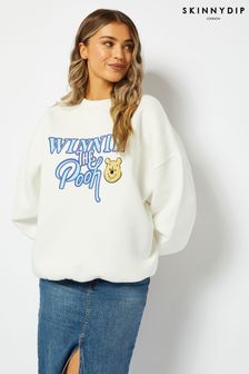 Skinnydip Cream Disney Winnie The Pooh Logo Sweatshirt
