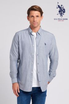 U.S. Polo Assn. Mens Blue Oxford Shirt (Q79585) | €77