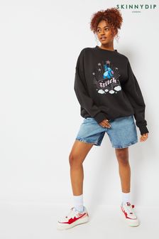 Skinnydip Disney Stitch Vegas Black Sweatshirt (Q79590) | kr640