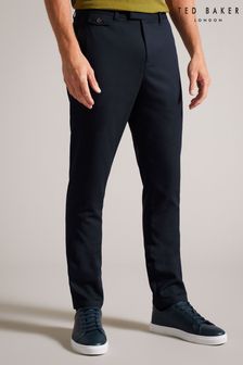 Ted Baker Blue Irvine Slim Fit Flannel Trousers (Q79622) | SGD 184