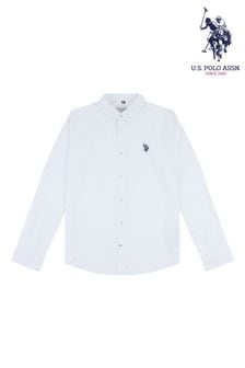 U.S. Polo Assn. Boys Peached Oxford White Shirt (Q79662) | SGD 77 - SGD 93