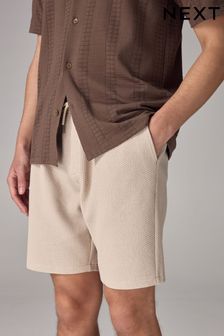 Stone Textured Jersey Zig Zag Shorts (Q79702) | LEI 160