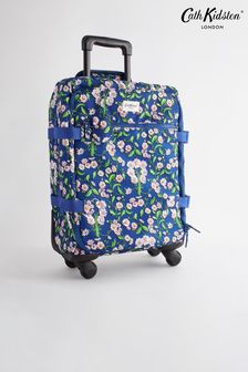 Cath Kidston Navy Daisy Print 4 Wheel Suitcase (Q79866) | €173