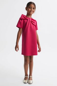 Reiss Pink Felicity Junior Scuba Bow Dress (Q79962) | $134
