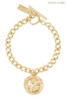 Celeste Starre Gold Tone Lucky Clover Bracelet (Q80211) | AED776
