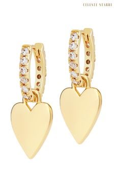Celeste Starre Gold Tone Love Drop Earrings (Q80221) | €148