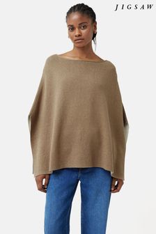 Jigsaw Natural Reversible Cotton Blend Poncho (Q80227) | AED527