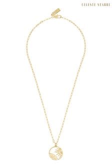 Celeste Starre Halskette mit Mondfinsternis-Anhänger, Goldfarben (Q80239) | 250 €