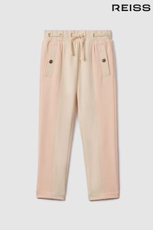 Reiss Pink Ivy Teen Cotton Blend Tapered Joggers (Q80243) | 316 QAR