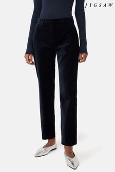 Jigsaw Blue Velvet Marden Trousers (Q80249) | 505 zł