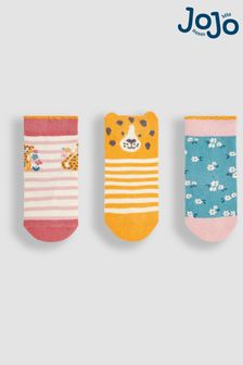 JoJo Maman Bébé Pink 3-Pack Leopard Socks (Q80300) | €16