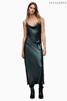 AllSaints Green Hadley Metallic Dress (Q80309) | SGD 269