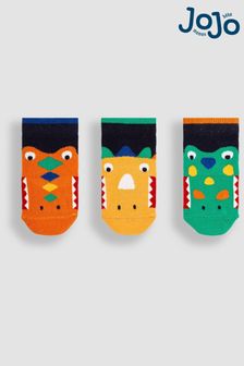 Marineblau - Jojo Maman Bébé Socken mit Dinodesign, 3er-Pack (Q80313) | 15 €