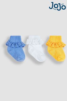 JoJo Maman Bébé 3-Pack Frilly Socks