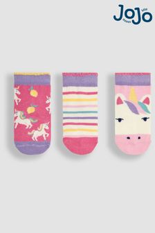 JoJo Maman Bébé 3-Pack Unicorn Socks