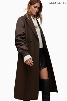 AllSaints Brown Paulah Coat (Q80349) | €521