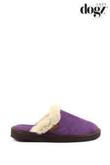 Lazy Dogz Otto Purple Suede Slippers