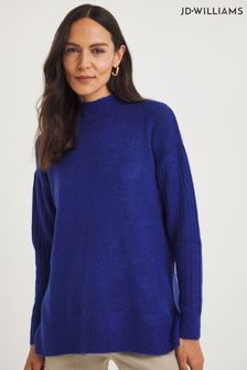 Suéter azul de canalé con abertura lateral Ultraviolet de JD Williams (Q80526) | 37 €