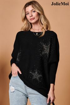 Jolie Moi pleten pulover s kamenčki in svetlečo zvezdo (Q80537) | €37