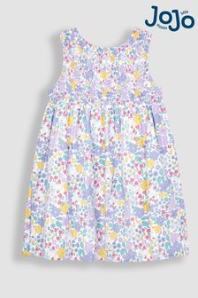 JoJo Maman Bébé Lilac Purple Duck Floral Smocked Dress (Q80664) | NT$1,380