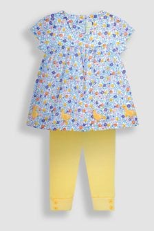 淡紫色小鴨子圖案 - Jojo Maman Bébé貼花女裝上衣和內搭褲2件套 (Q80682) | NT$1,350